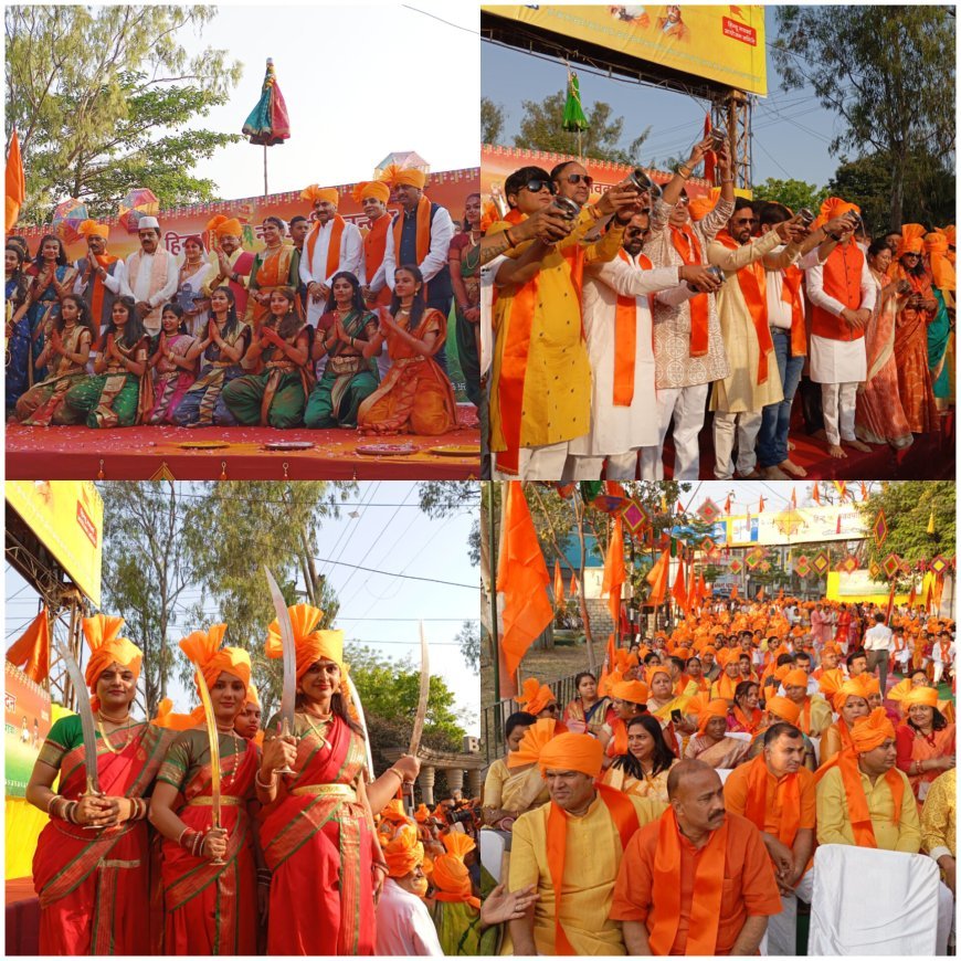 बड़ा गणपति चौराहे पर संस्था सार्थक द्वा रा हिंदू नववर्षाभिनंदन पर सूर्य को अर्घ्य दिया गया