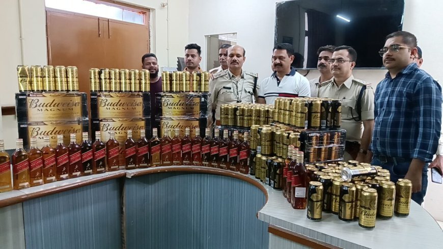 आबकारी इंदौर की बड़ी कार्यवाही, प्रदेश के बाहर की 258 बल्क लीटर विदेशी शराब जप्त