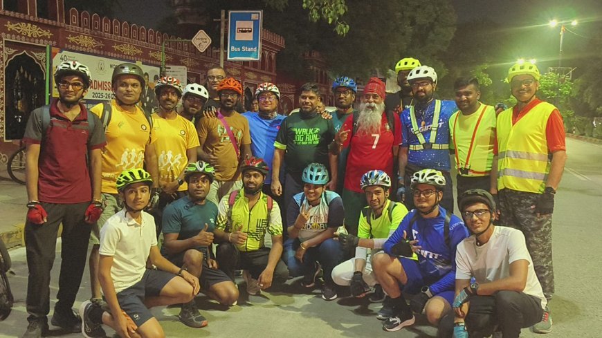 विश्व साइकिल दिवस और इंदौर गौरव दिवस पर अनोखी GPS ड्राइंग नाइट राइड आयोजित*